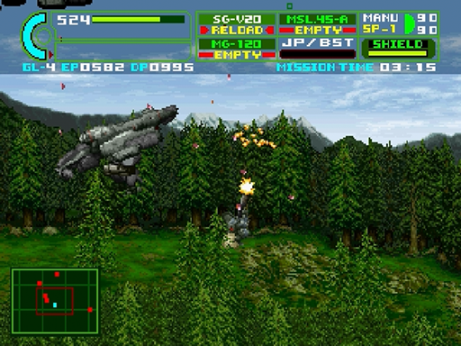 Assault Suit Leynos 2 screenshot 3 for Sega Saturn